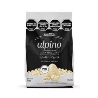Chocolate Alpino Moldeo En Pins Blanco x1kg