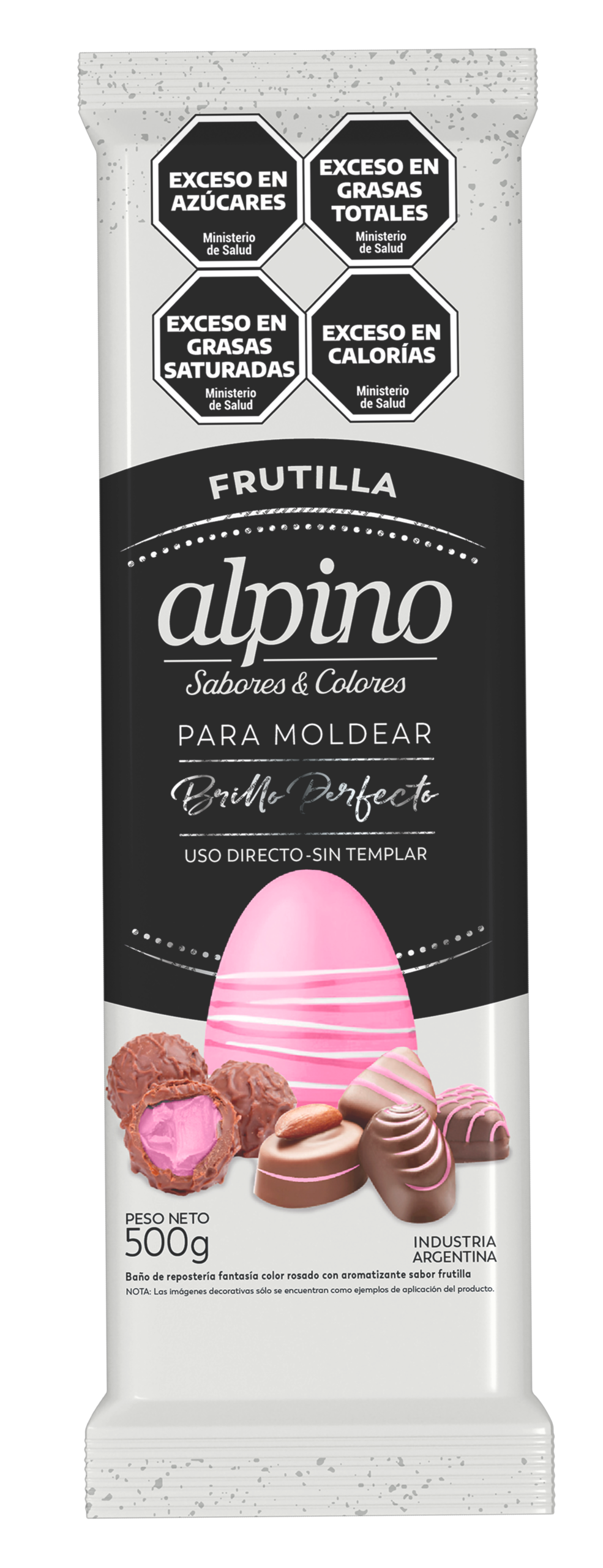 Chocolate Alpino tableta sabor frutilla