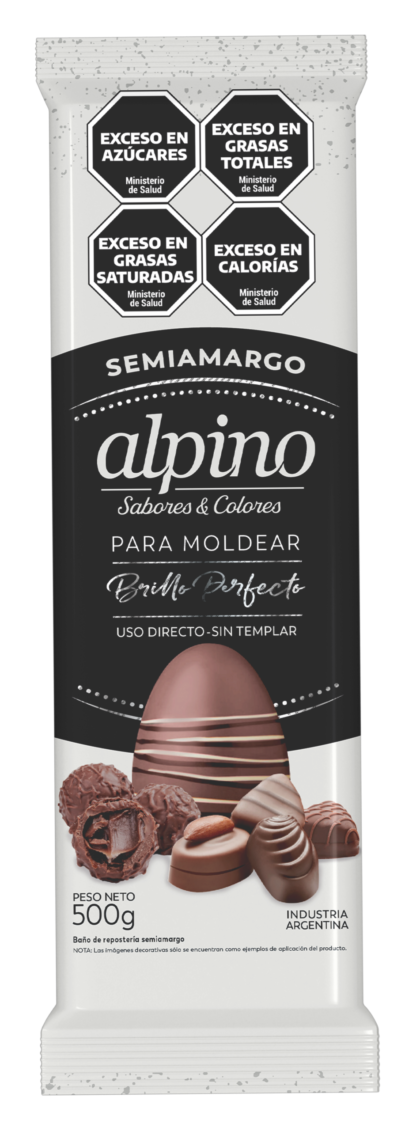 Chocolate Alpino tableta chocolate Semi-Amargo 500gr