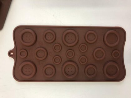 Molde silicona para chocolate de botones bombon