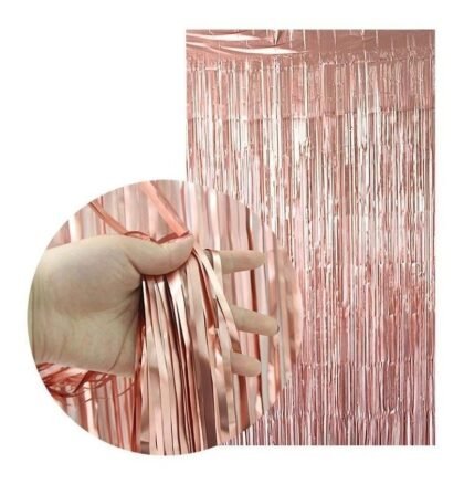 Cortina decorativa metalizada 1x2mts
