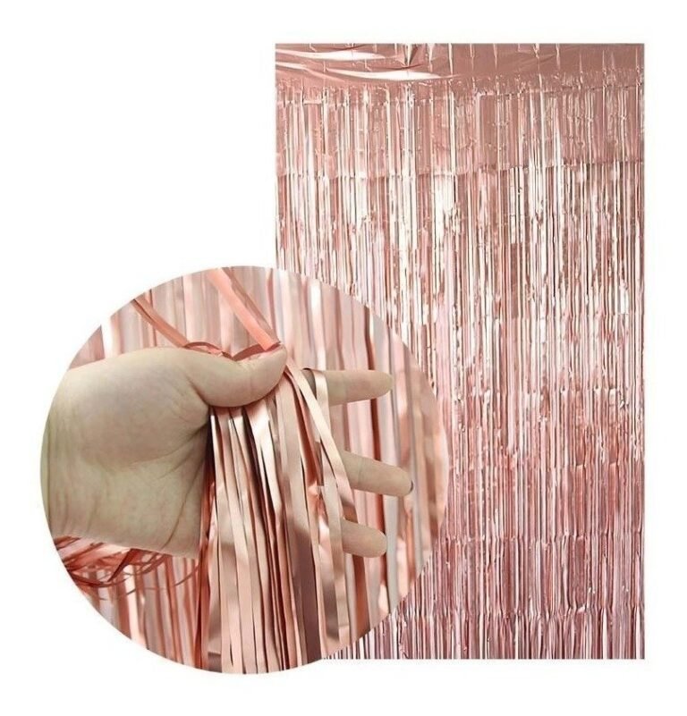 Cortina decorativa metalizada 1x2mts