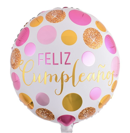 Globo feliz cumple 20cm