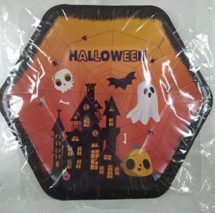 Platos halloween x8 grande