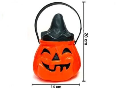 Caramelera Calabaza plastica con gorro x1
