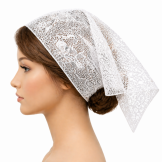 Mantilla dama antigua blanca x1