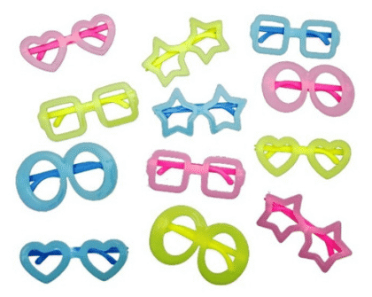 Anteojos plastico formas fluo x1