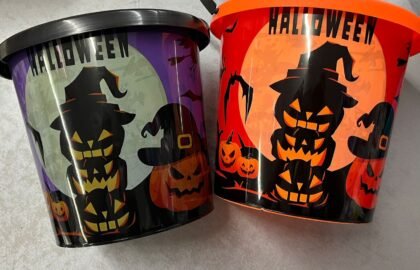 Balde caramelera halloween estampada x1
