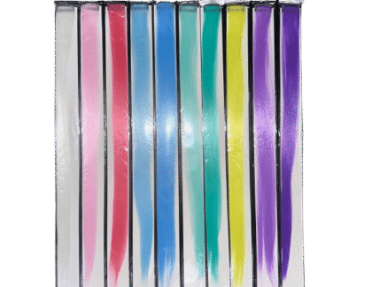 Extensiones mechas multicolor con brillo x1