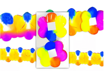 Guirnalda flor papel x4