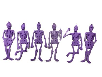 Esqueletos de goma violeta x6
