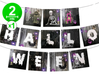 Banderin halloween esqueleto