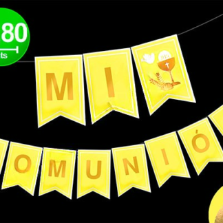 Banderin comunion amarillo caliz con espiga