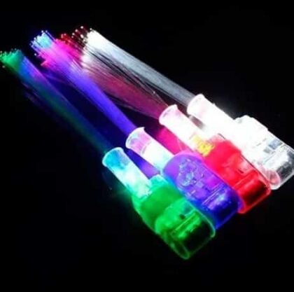 Anillos led luminosos fibra optica x4