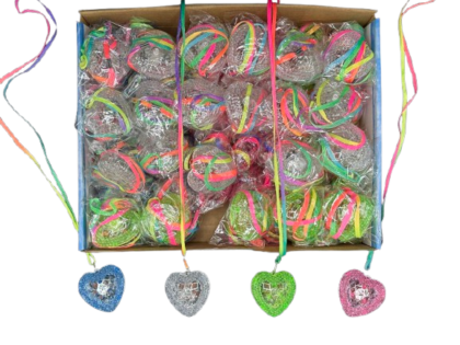 Collar led luminoso corazon x1