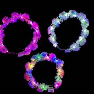 Corona flores led luminosa x1