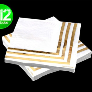 Servilleta borde dorado x12