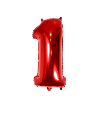 Globo de numero 16" (35cm) Rojo