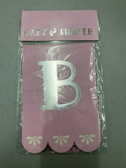 Banderin baby shower Rosa