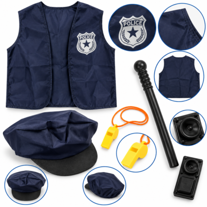 Set disfraz chaleco Policia