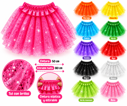 Tutu con brillo elastizado