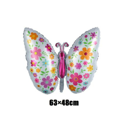 Globo Mariposa con flores x1
