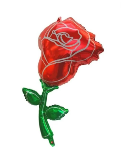 Globo Flor Rosa Roja x1