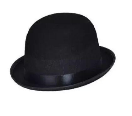 Gorro Bombin negro paño