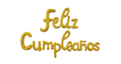 Globo Feliz cumpleaños cursiva