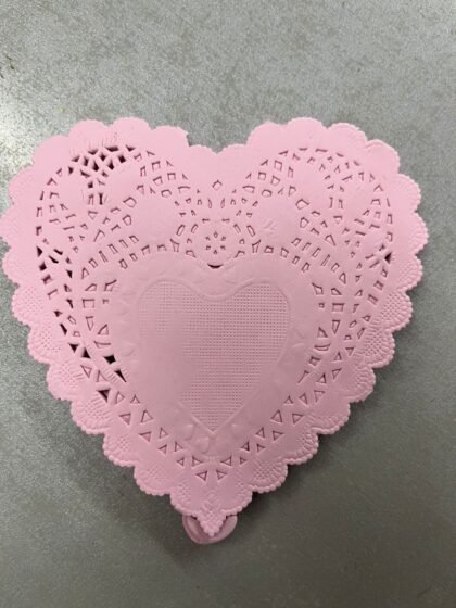 Blonda corazon rosa 10cm x100