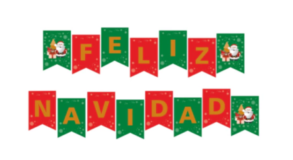 Banderin Feliz navidad papa noel