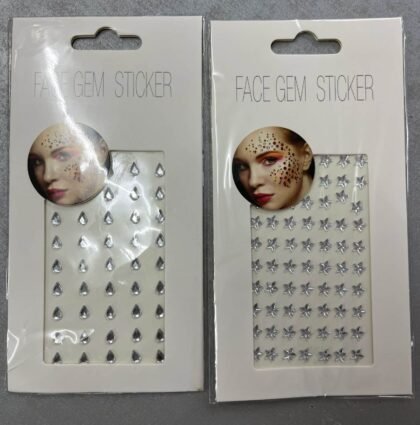 Strass sticker autoadhesivo gota / estrella x1