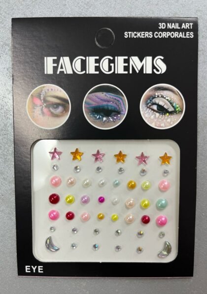 Strass sticker autoadhesivo surtido multicolor x1