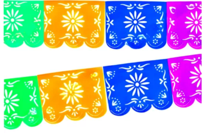 Banderin mexicano plastico 3mtrs