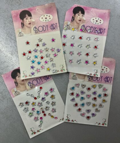 Strass sticker autoadhesivo surtido multicolor formas x1