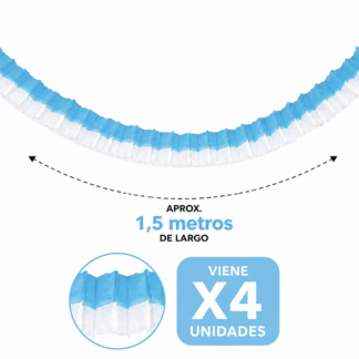 Guirnalda de papel cuadrada patria x4