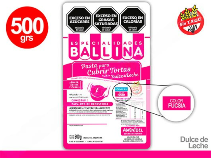 Pasta para cubrir de color Ballina x500gr