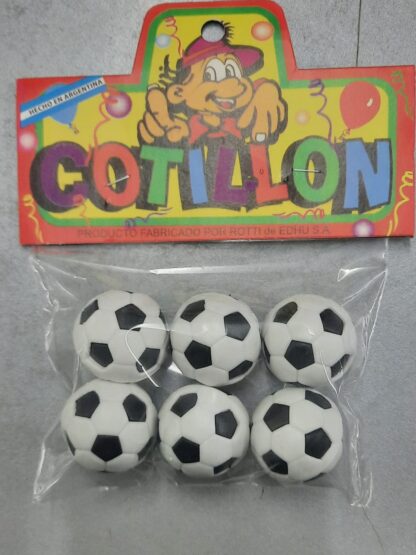 Pelotita plastica de futbol x6