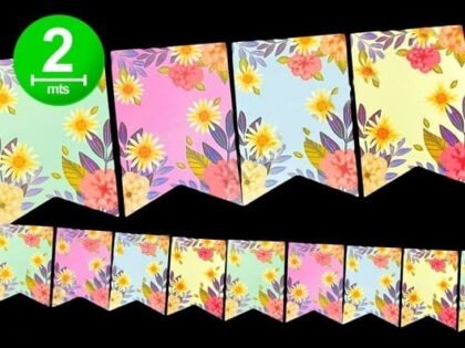 Banderin Floreado Primavera x1