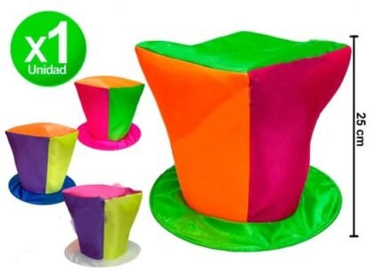 Galera cuadrada multicolor fluo jersey 25cm x1