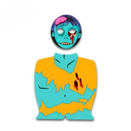 Pechera y careta de zombie x1