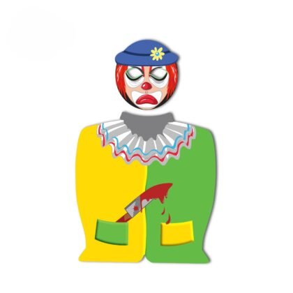 Pechera y careta de payaso x1