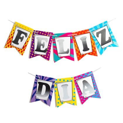 Banderin Feliz Dia Multicolor x1