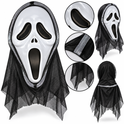 Careta Scream con capucha x1