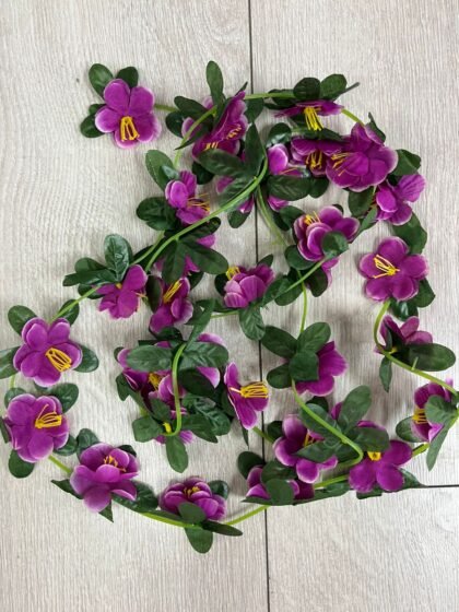 Guirnalda decorativa no me olvides con hojas artificiales 2mts x1