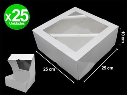 Caja multiuso con visor cuadrada (25x25x10) x1