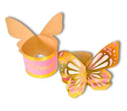 Pulsera mariposa estampada x10