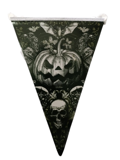 Banderin Triangular Calabazas Terror x1