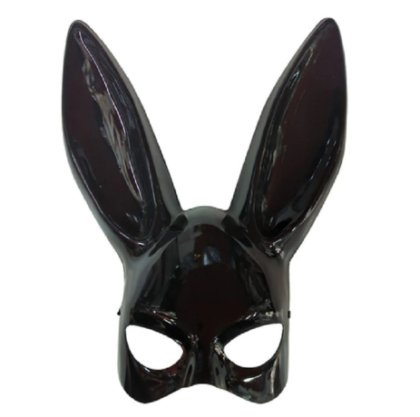 Careta rigida conejita play boy Negra x1