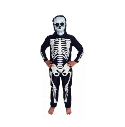 Disfraz Esqueleto Halloween crosti x1